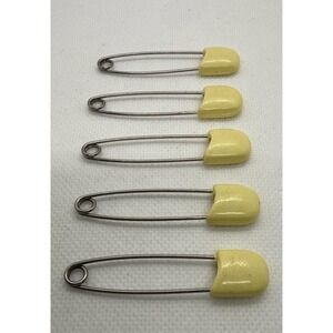 Set of 5 Vintage 1950s Plastic Diaper Pins / Safety-Close